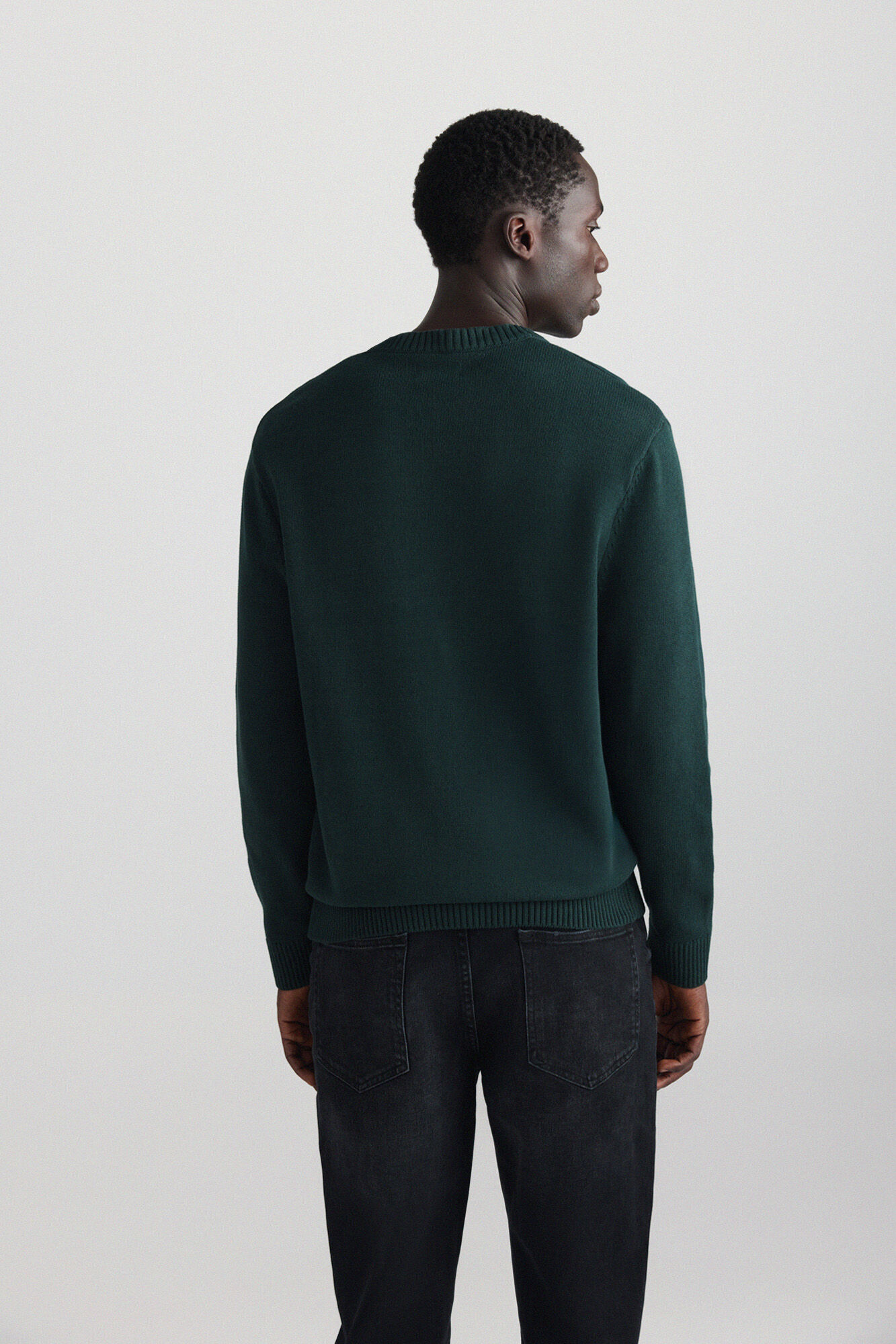 Springfield Su&eacute;ter cuello redondo liso verde