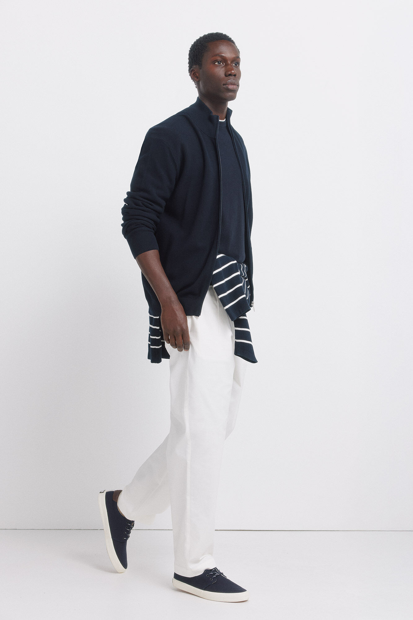 Springfield C&aacute;rdigan liso estructura marino