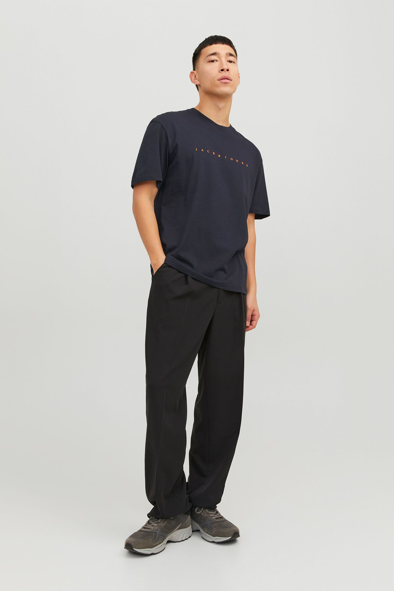 Jack & Jones Playera relaxed de manga corta marino