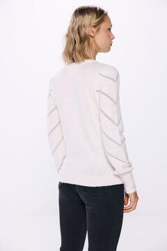 Springfield Suéter chevron lurex natural