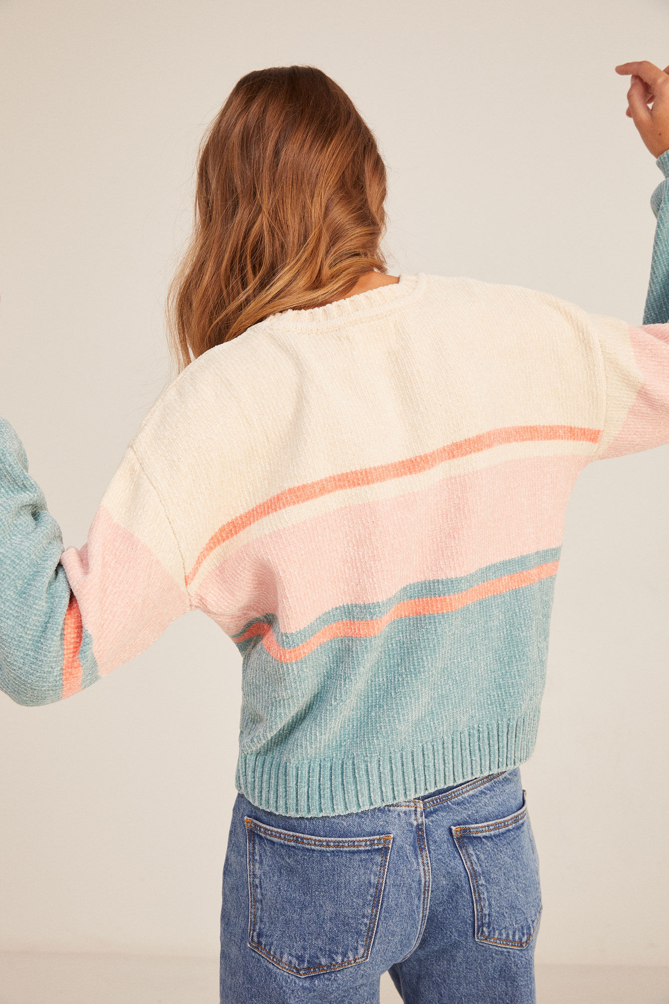 Springfield Su&eacute;ter Chenilla Color Block beige