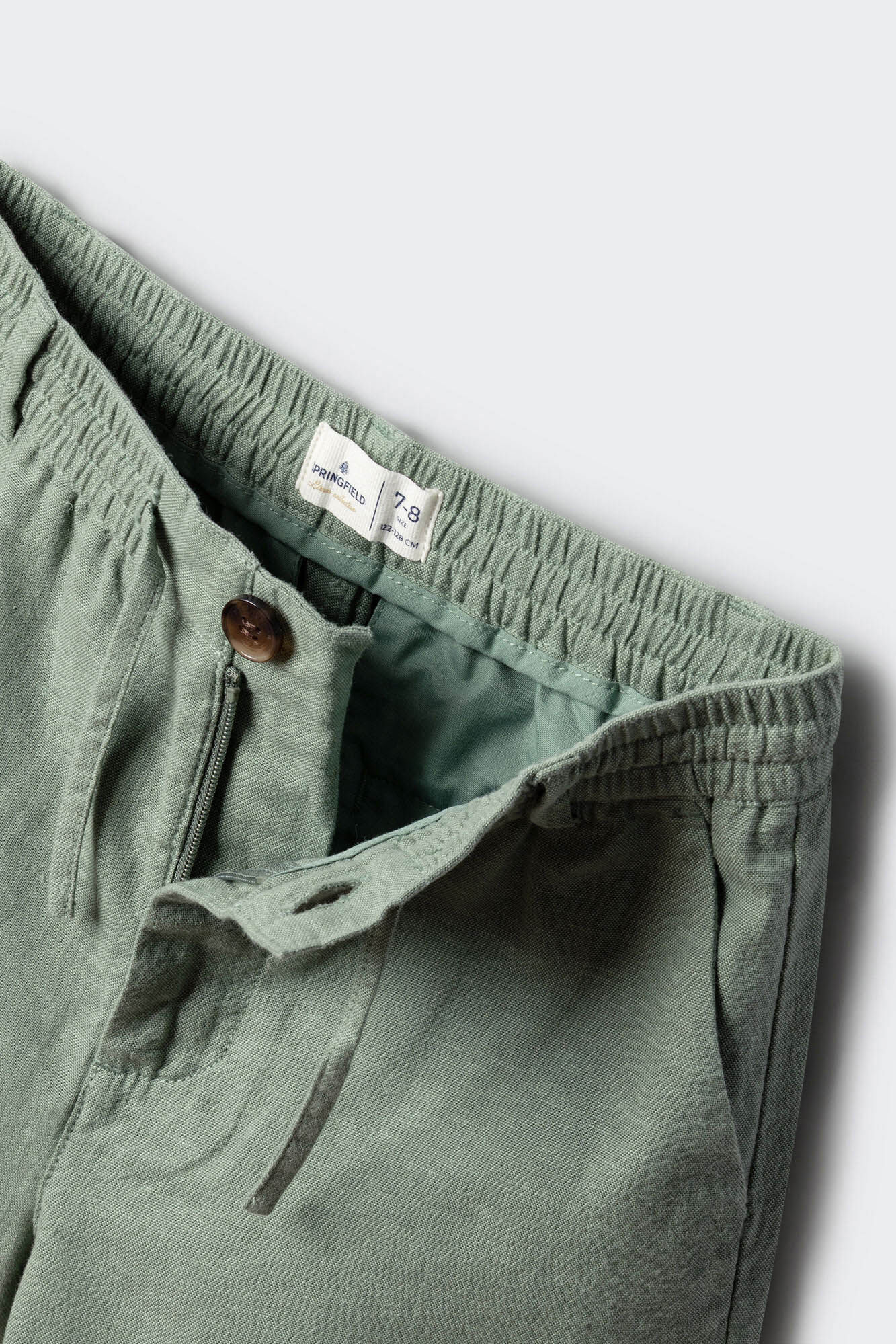 Springfield Kids Bermudas chino de lino para ni&ntilde;o verde