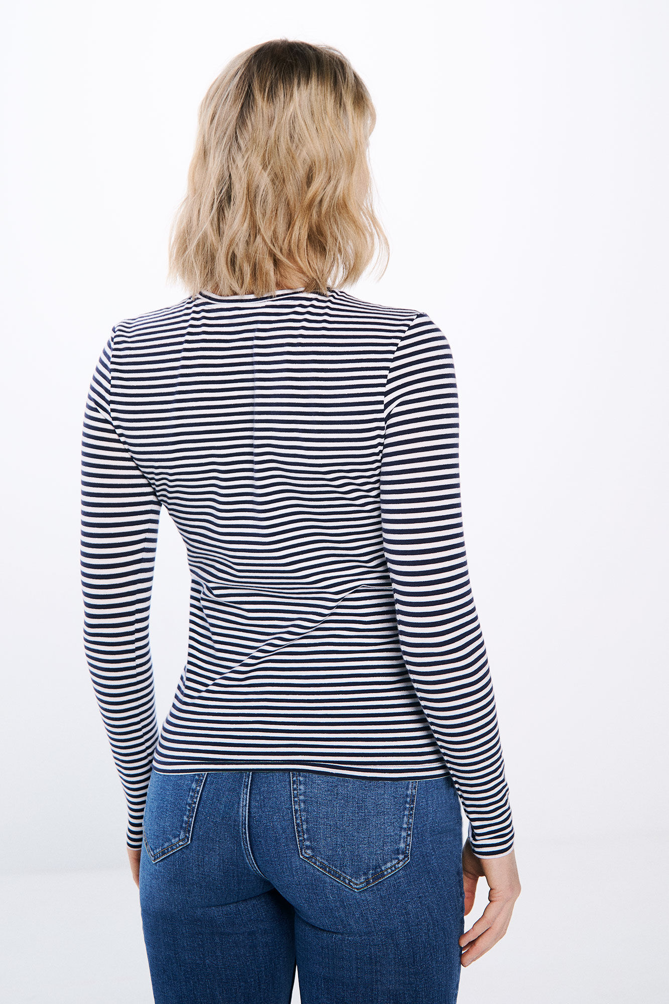 Springfield Playera entallada rayas l&uacute;rex marino