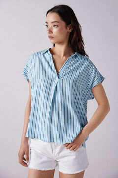 Springfield Blusa polera estampada natural
