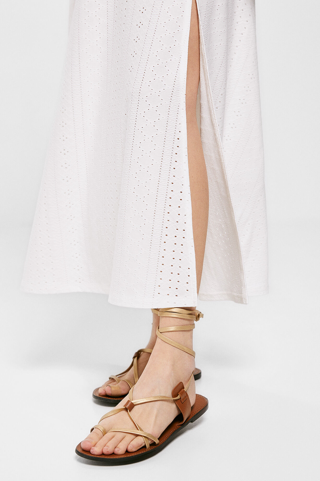 Springfield Vestido Midi Espalda Fantas&iacute;a natural