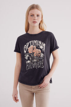 Springfield Playera "Optimism" gris