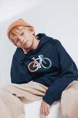 Springfield Kids Sudadera con capucha bici niño azul