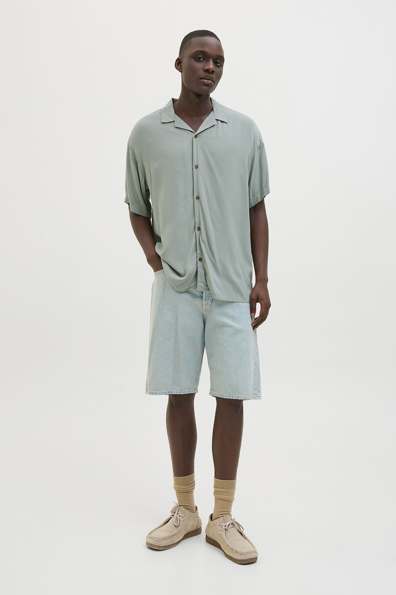 Jack & Jones Camisa relaxed fit khaki