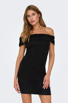 Springfield Vestido corto hombros descubiertos negro