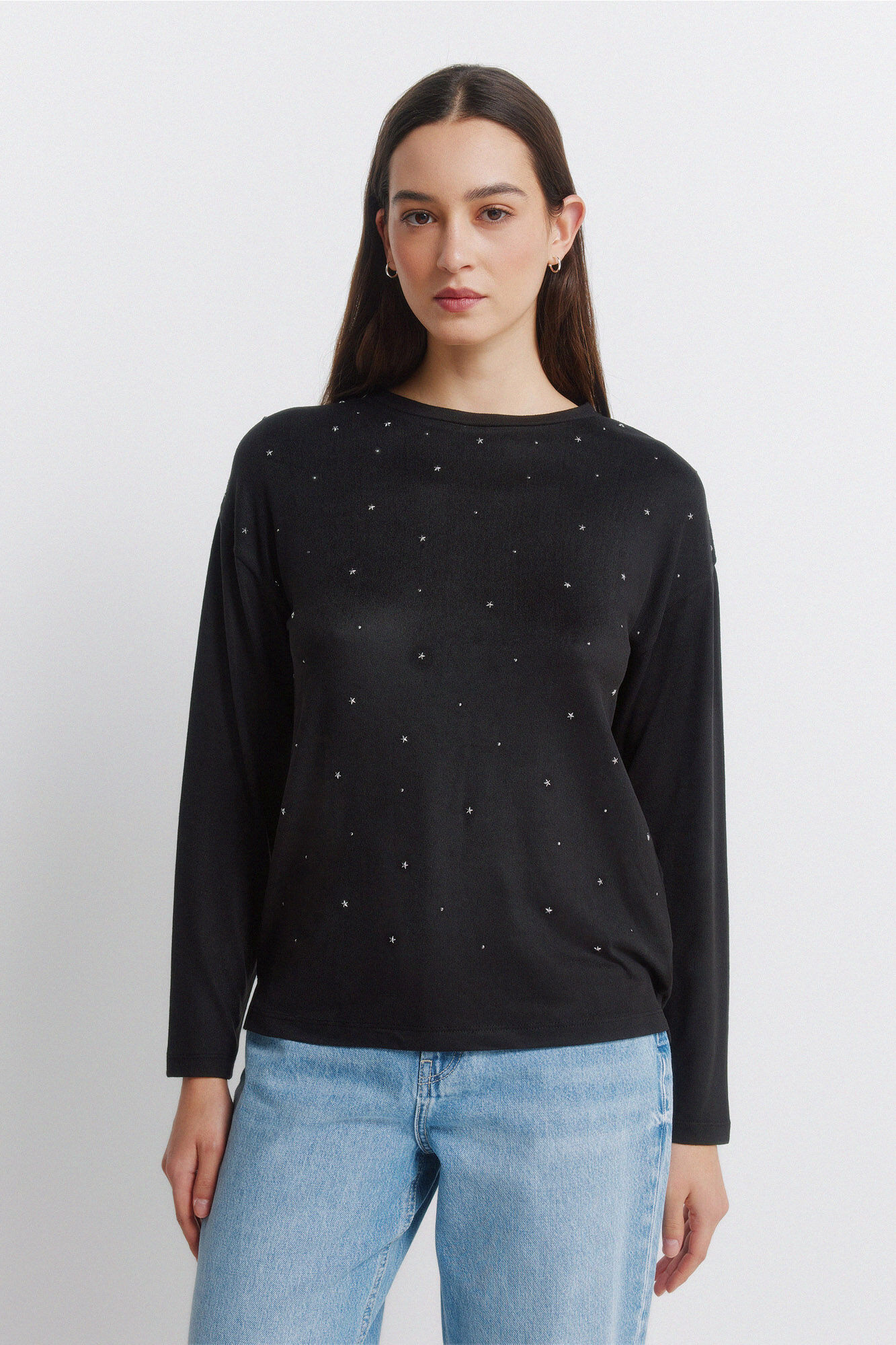 Springfield Playera con tachuelas en la parte delantera