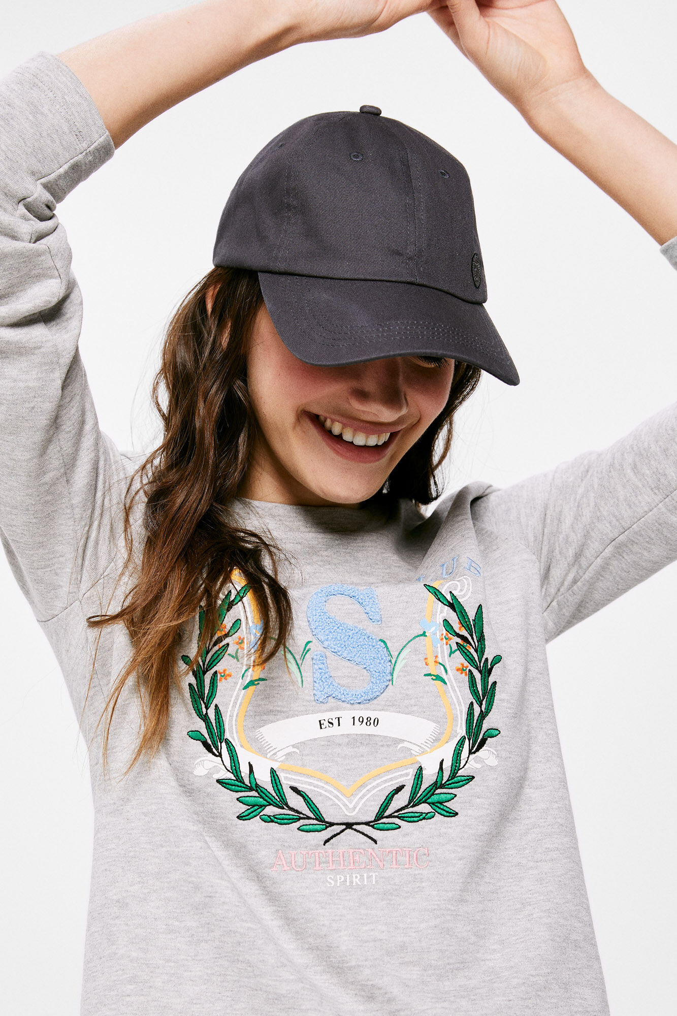 Springfield Sudadera "Self Love Club" gris