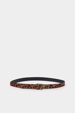 Springfield Cinturón estampado animal negro