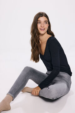 Springfield Jeans slim cropped gris