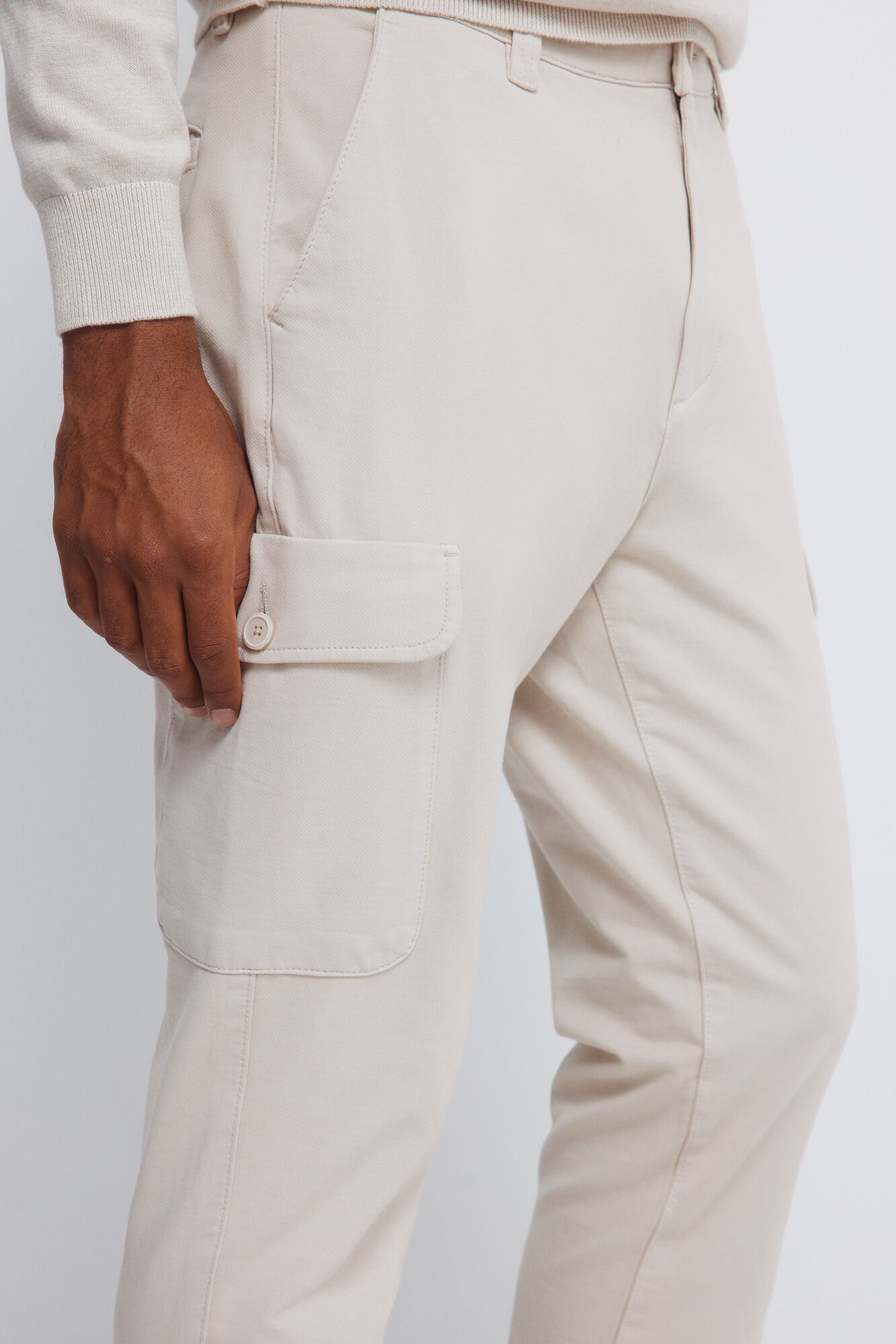 Springfield Pantal&oacute;n cargo de ajuste c&oacute;modo beige