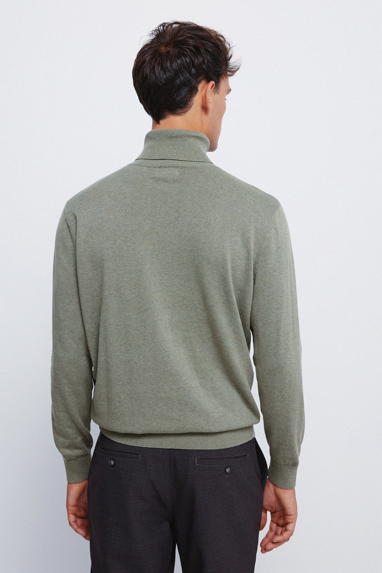 Springfield Jersey b&aacute;sico de cuello alto kaki