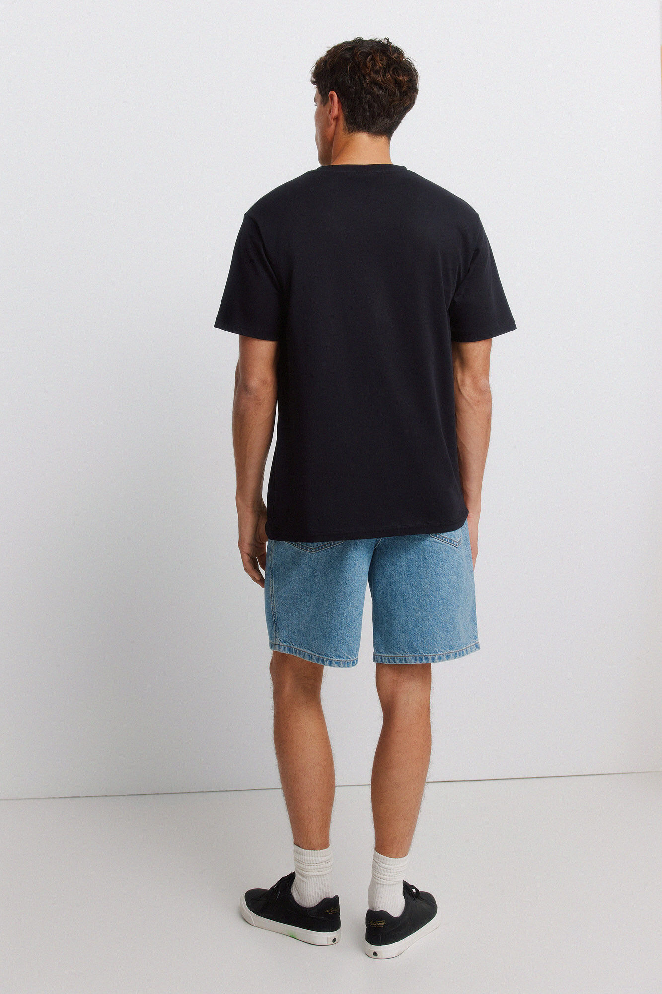 Springfield Bermuda de mezclilla straight fit azul