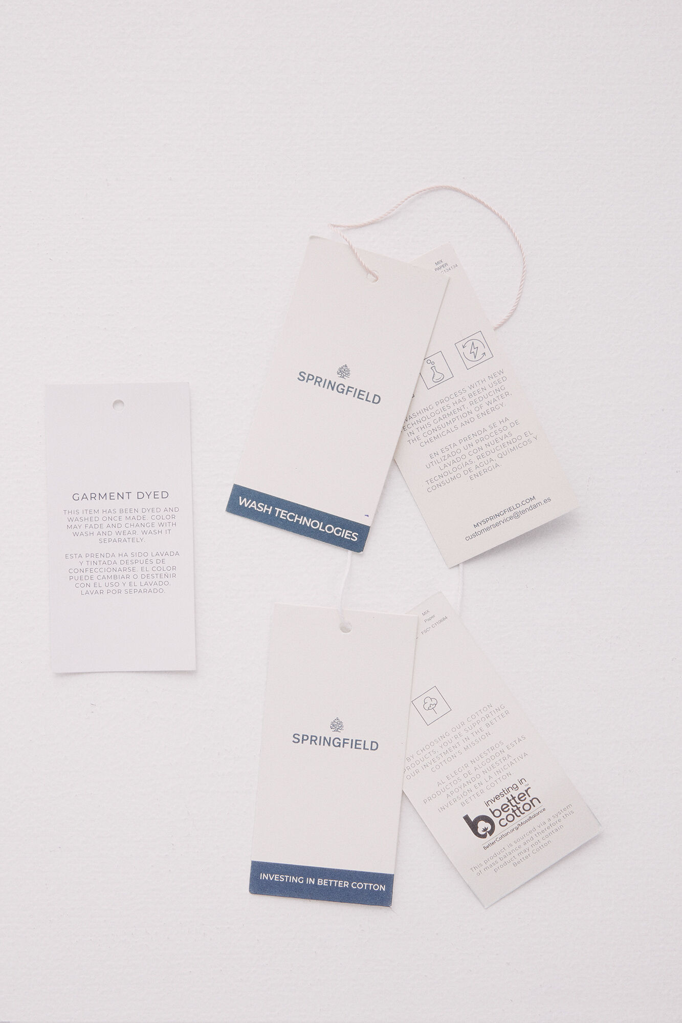 Springfield Bermuda color ligera lavada slim fit azul