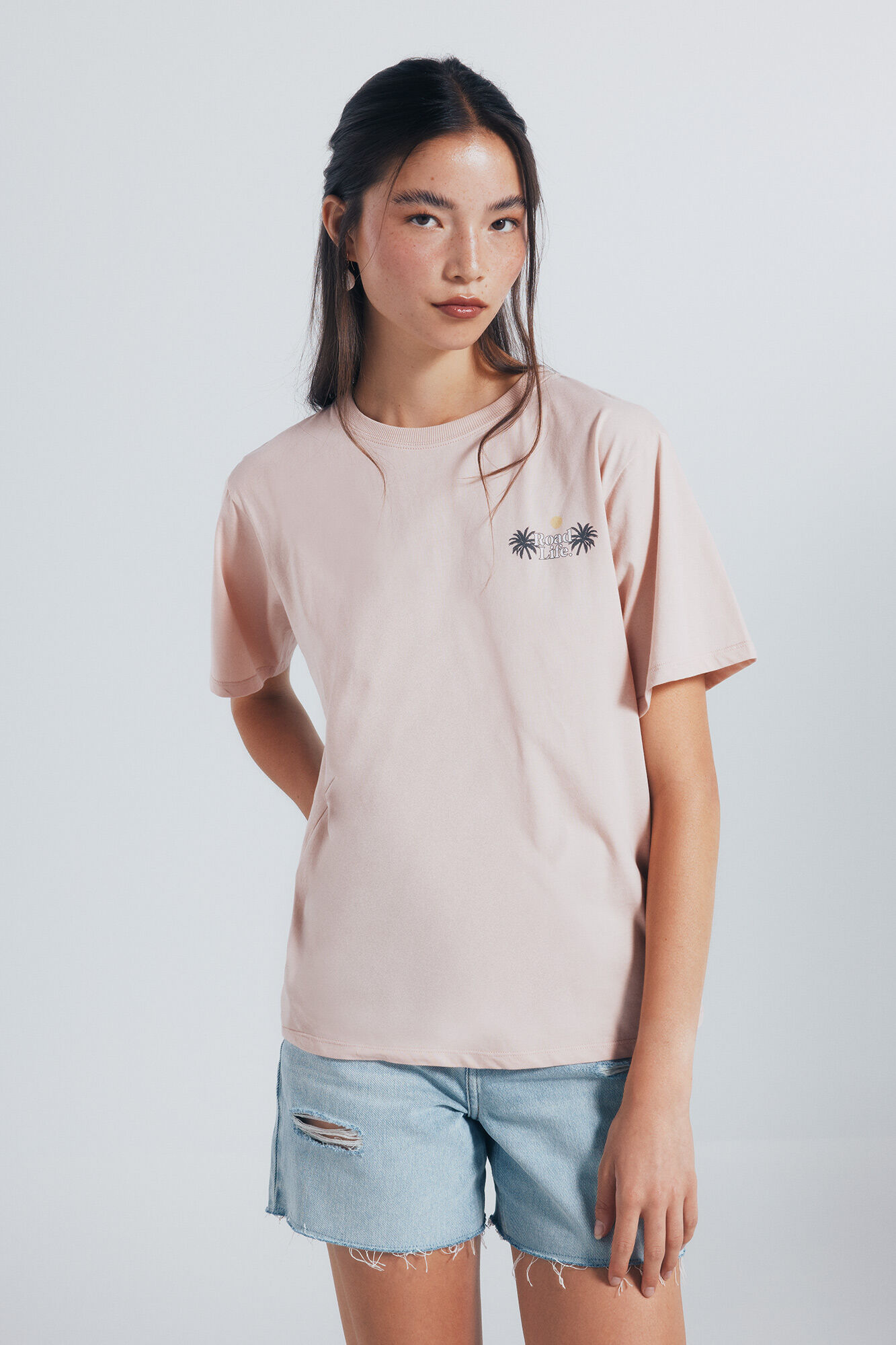 Springfield Playera gr&aacute;fica espalda naranja