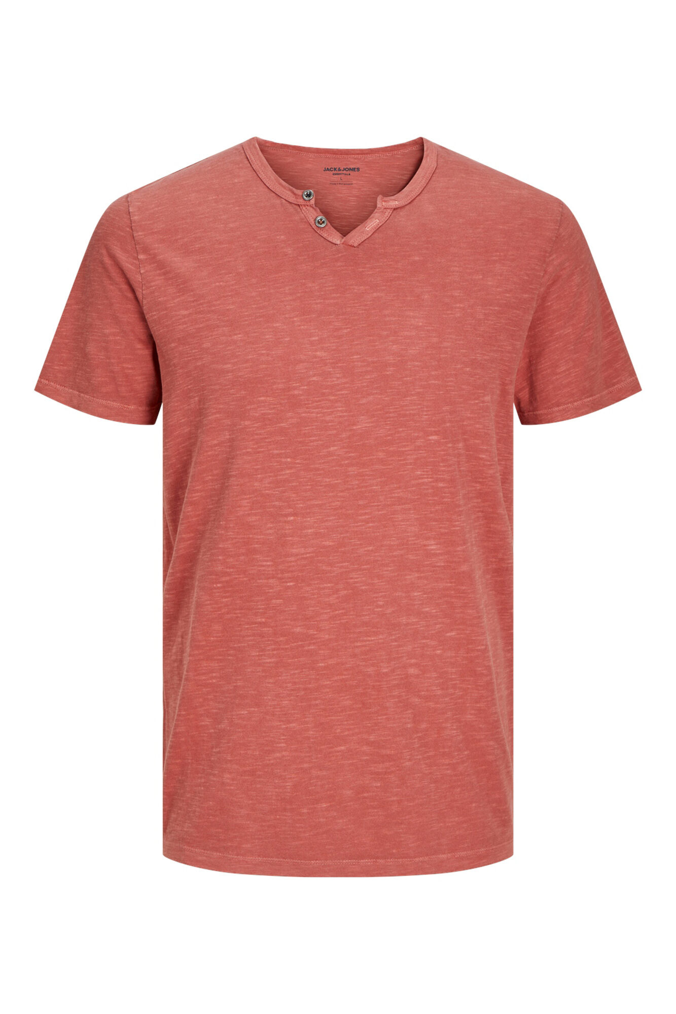 Jack & Jones Playera est&aacute;ndar fit botones rojo