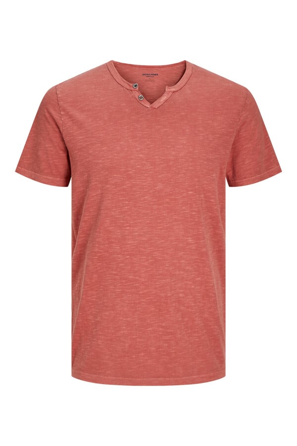 Jack & Jones Playera estándar fit botones rojo
