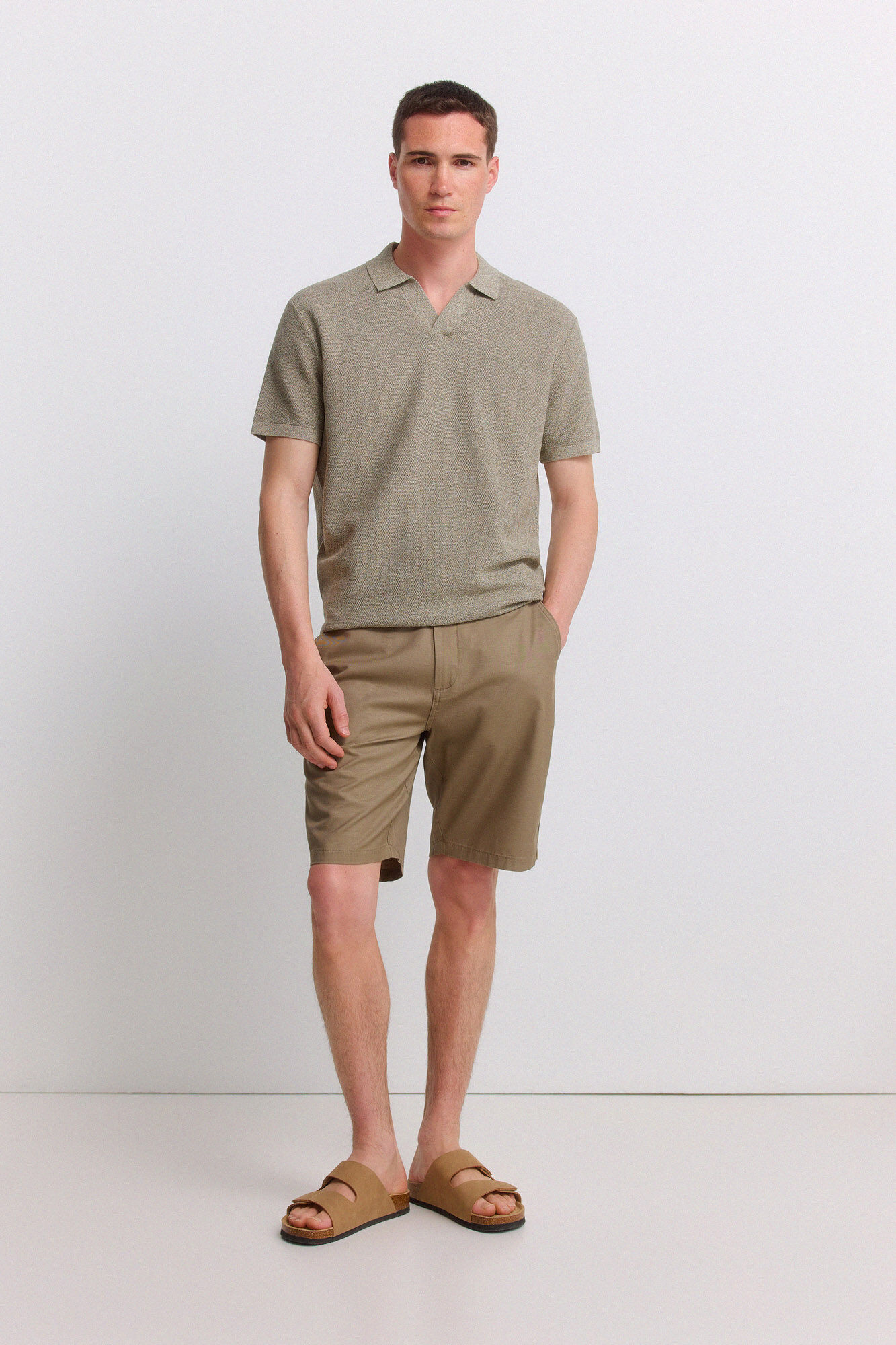 Springfield Polo de estructura moulinee kaki
