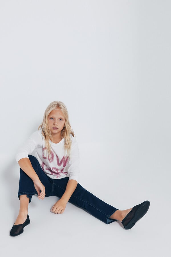 Springfield Kids Playera cowgirl niña marfil