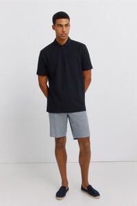 Springfield Bermudas dobby comfort fit de lino