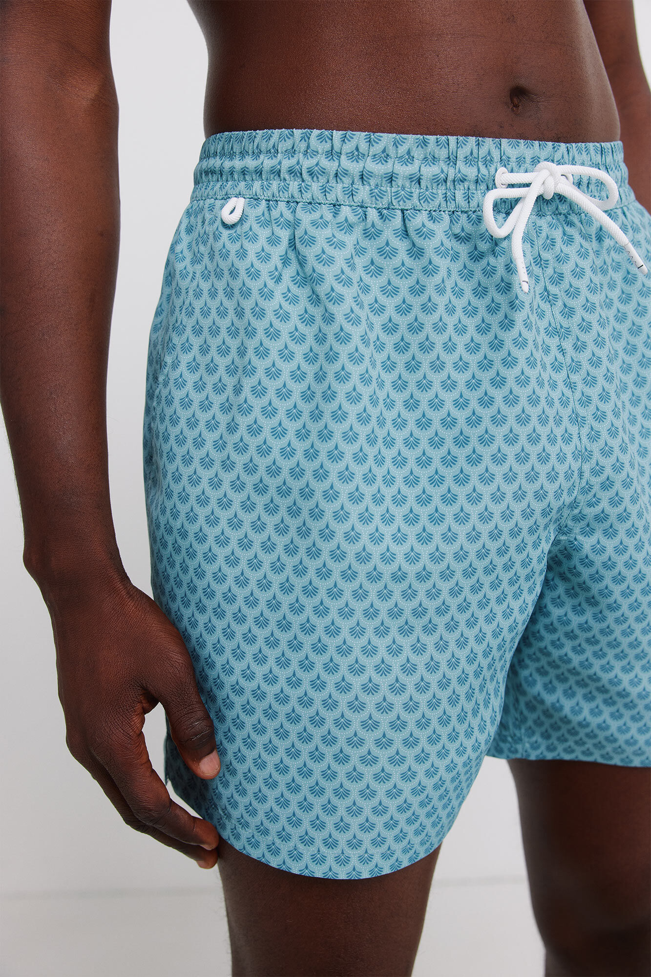Springfield Traje de ba&ntilde;o estampado mosaico con bolsillo y cierre azul mezcla