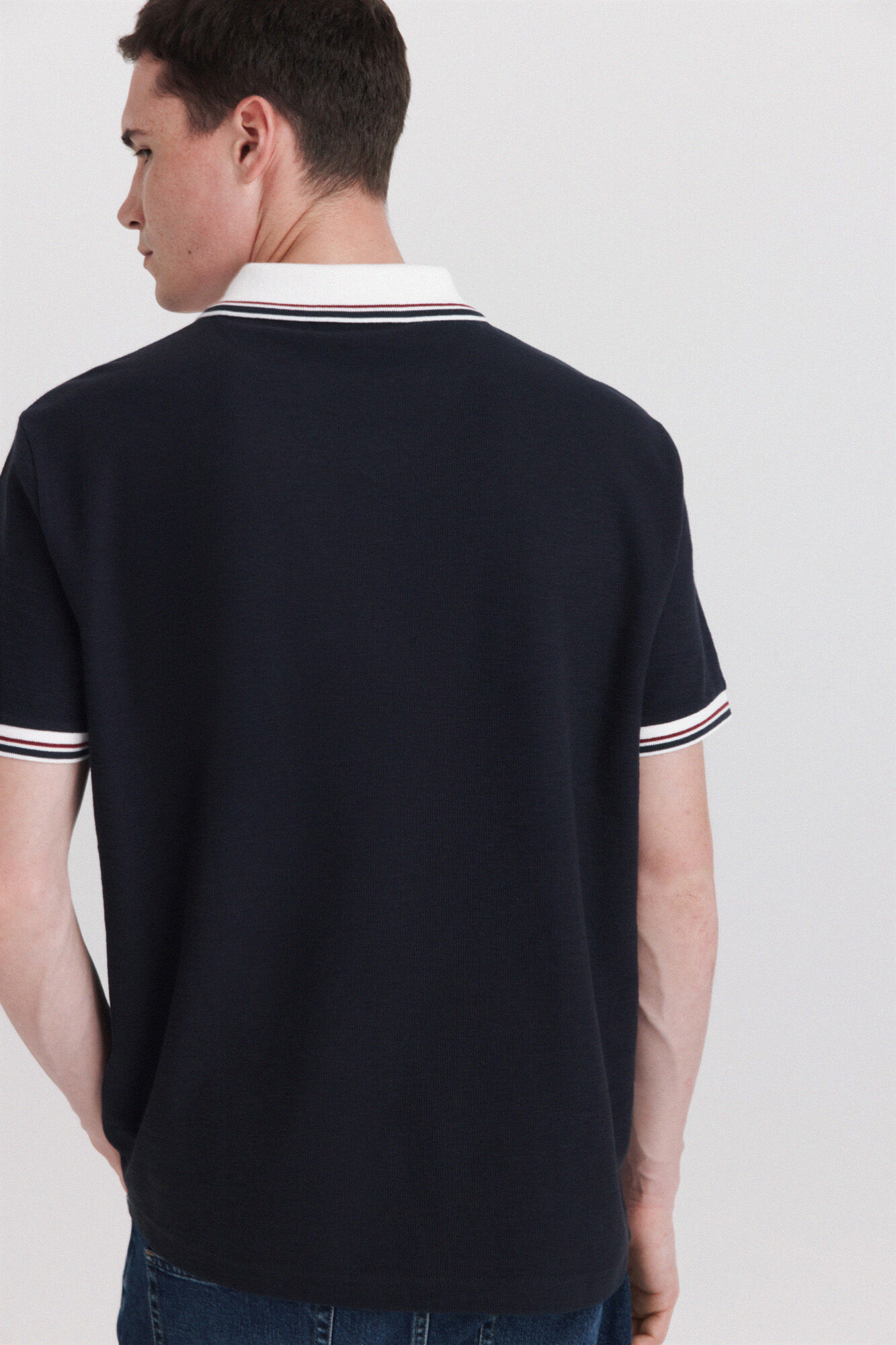Springfield Polo deportivo de contraste regular fit azul