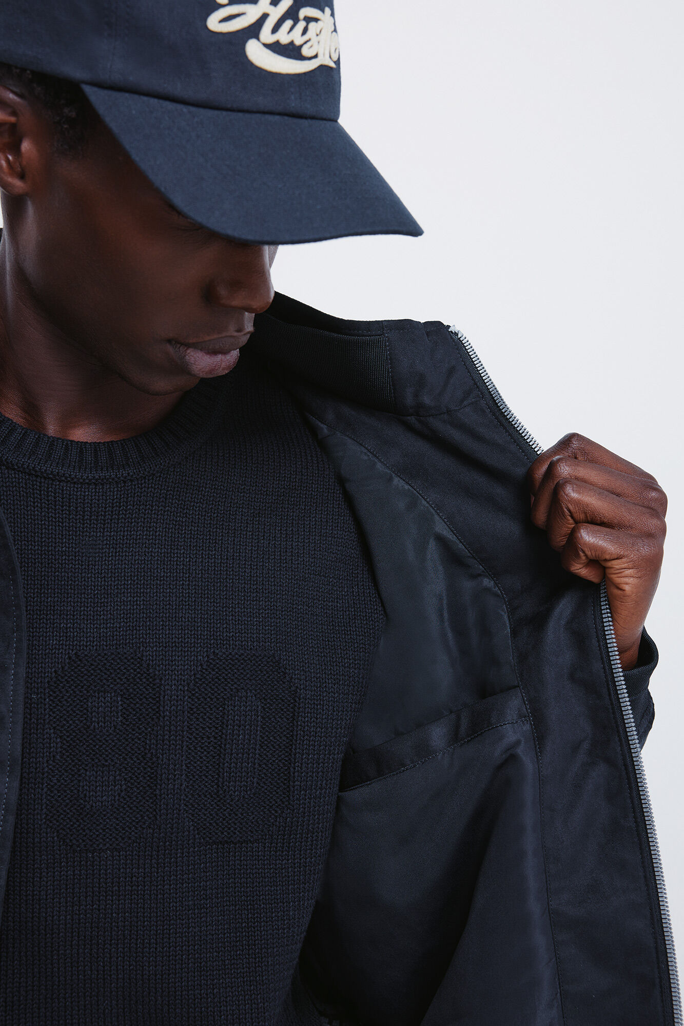 Springfield Chamarra acolchada efecto ante azul