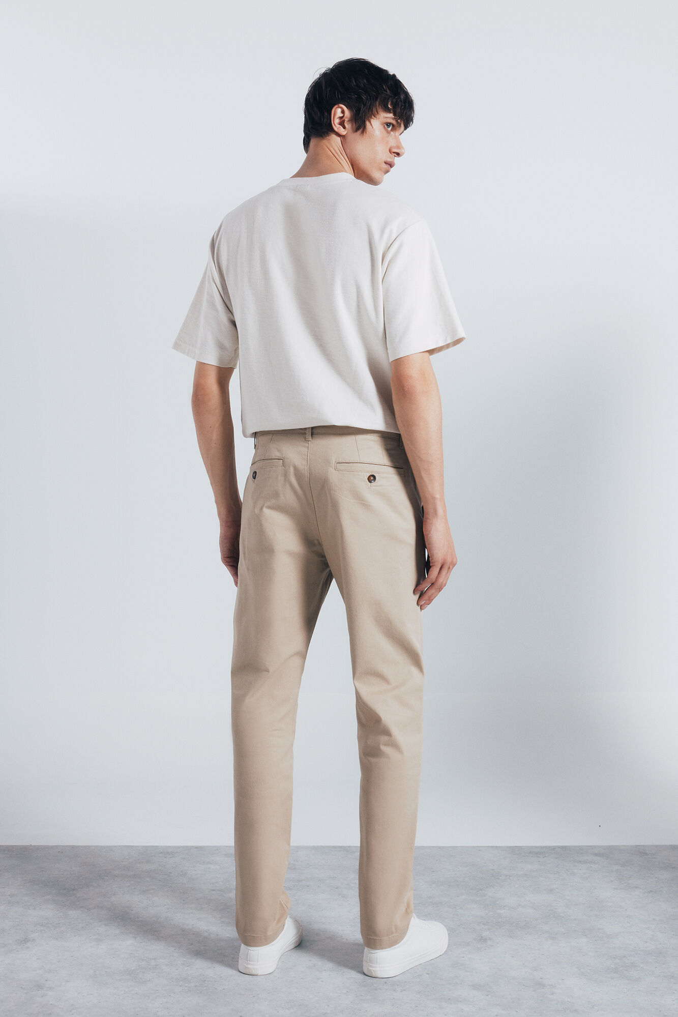 Springfield Pantal&oacute;n slim fit lavado beige