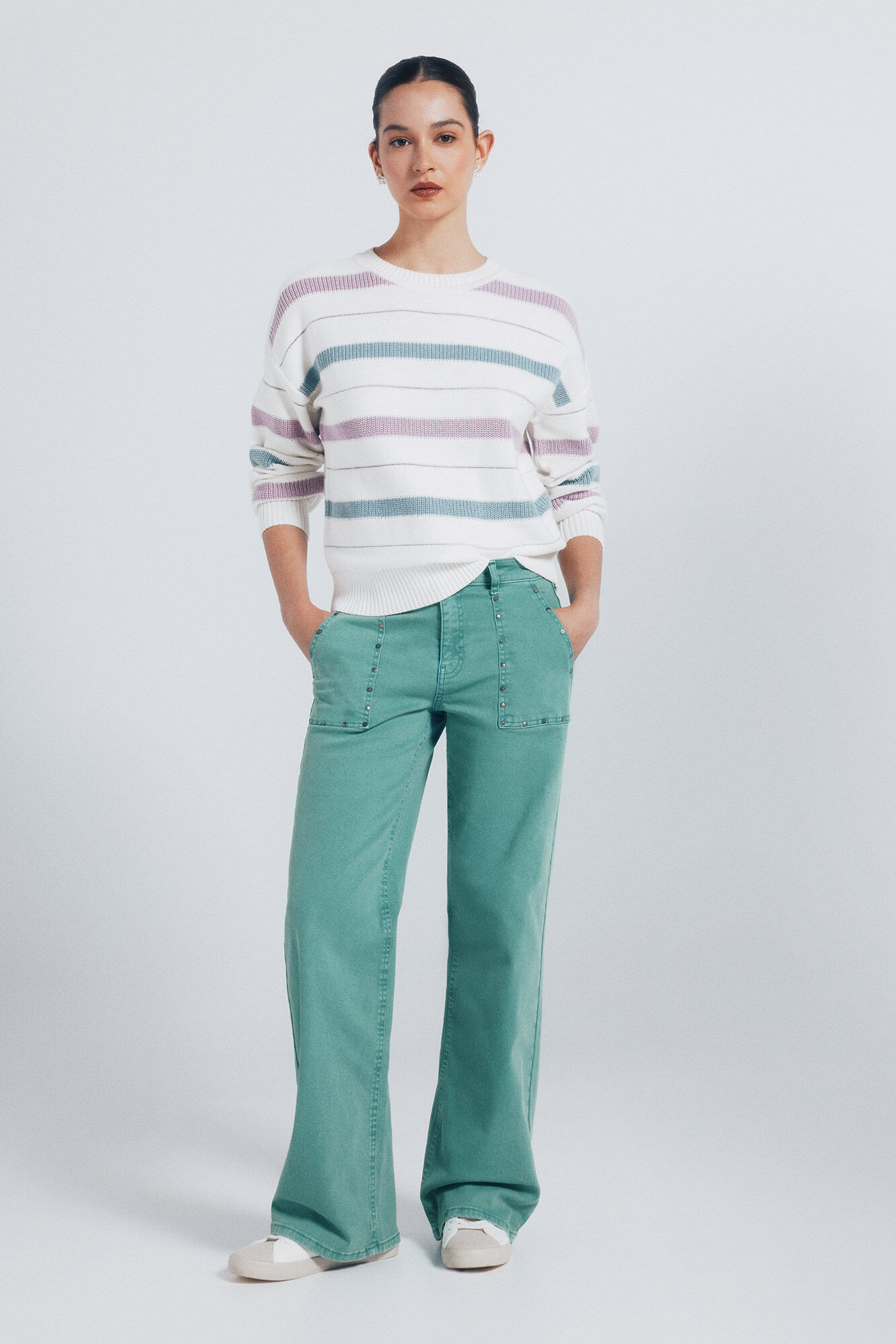 Springfield Su&eacute;ter rayas l&uacute;rex marfil