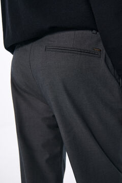 Springfield Pantalón chino vestir estructura bicolor gris