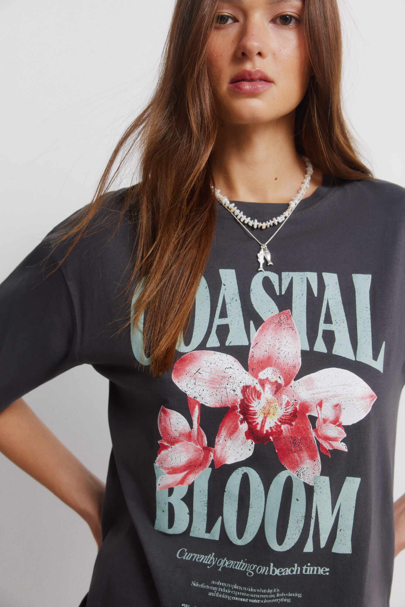 Springfield Playera manga corta tropical gris