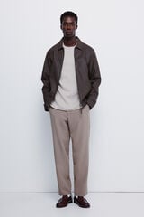 Springfield Pantalón jogger fluido café