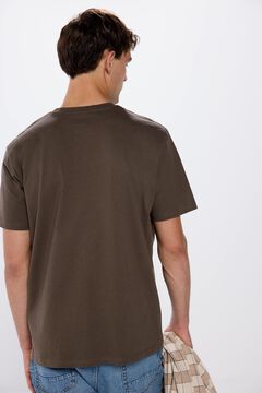 Springfield Playera básica cuello redondo café
