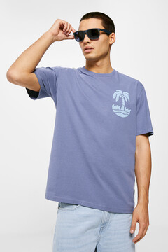 Springfield Camiseta palmera restore azul medio