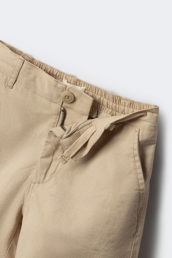 Springfield Kids Bermudas estructura cuadrille niño beige