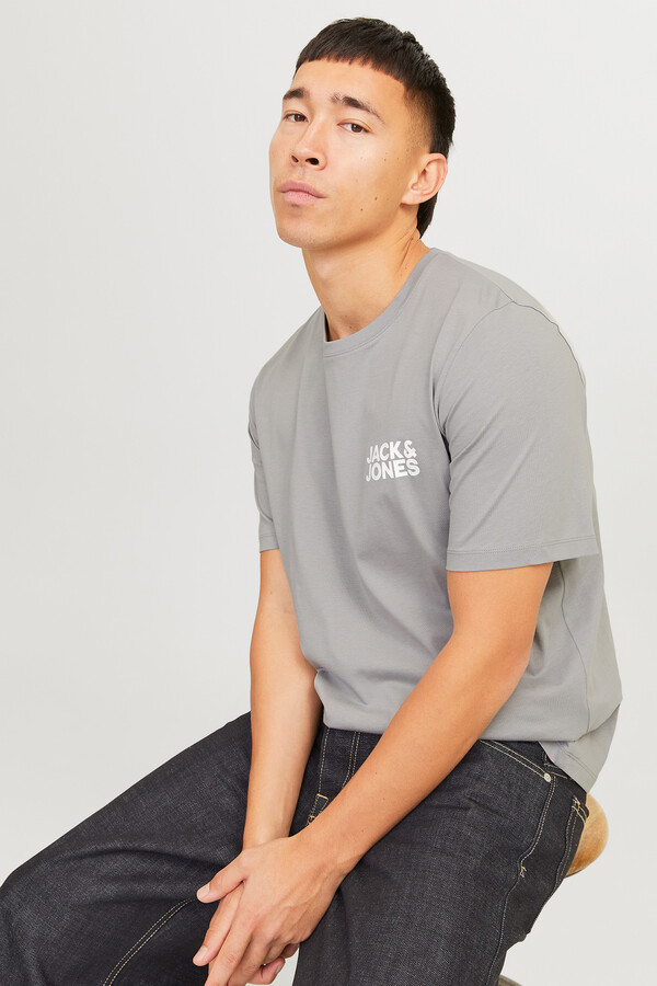 Jack & Jones Playera estándar fit gris