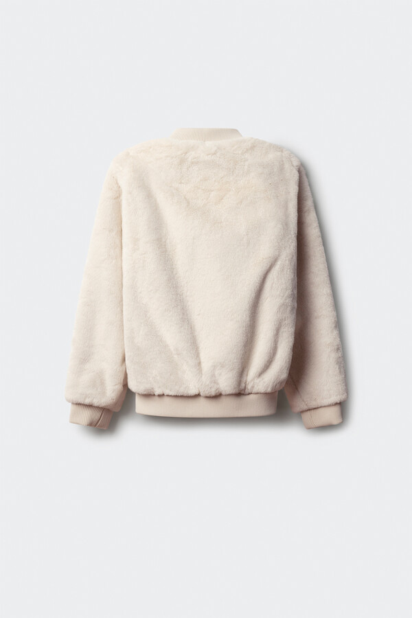 Springfield Kids Bomber de pelo de niña beige