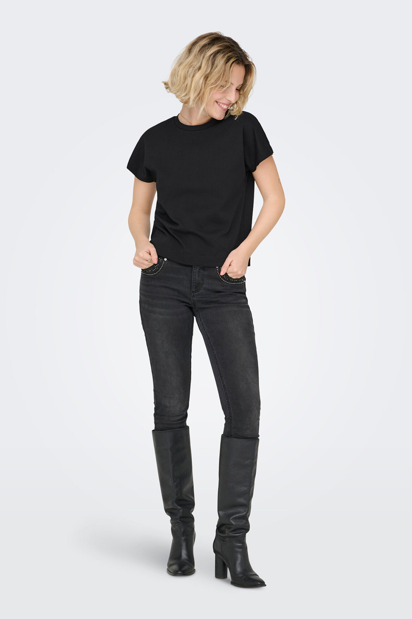 Only Playera de manga corta negro
