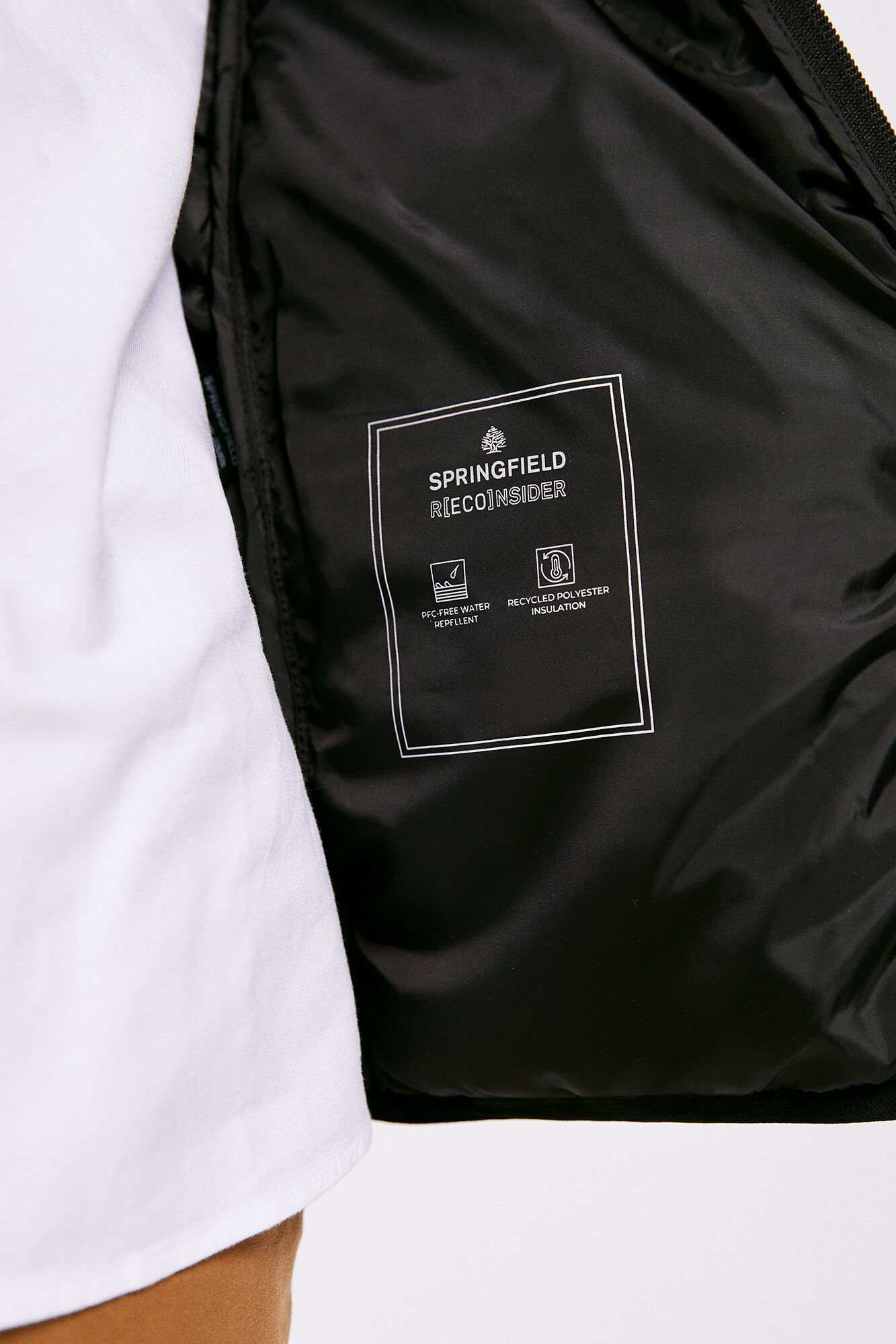 Springfield Chamarra acolchada negro