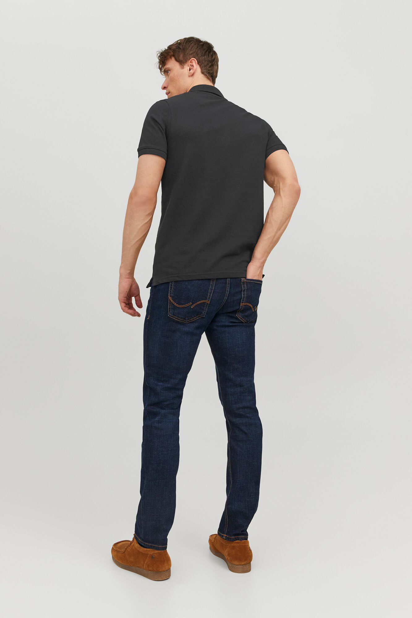 Jack & Jones Polo slim fit liso negro