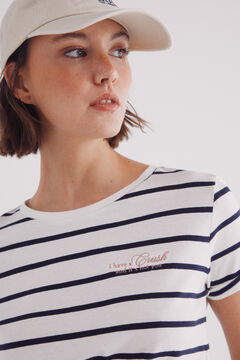 Springfield Playera rayas texto marino