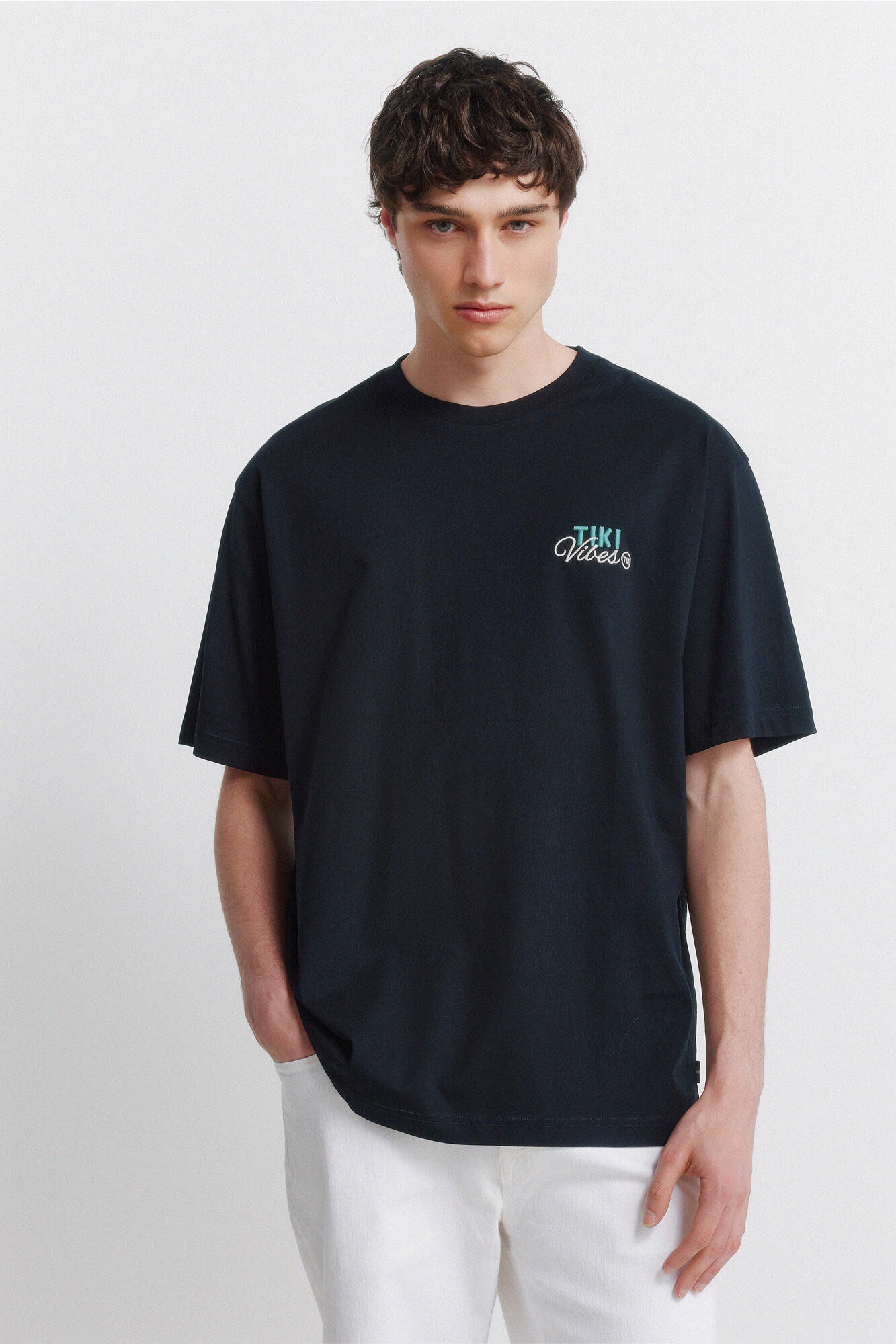 Springfield Playera tiki vibes azul