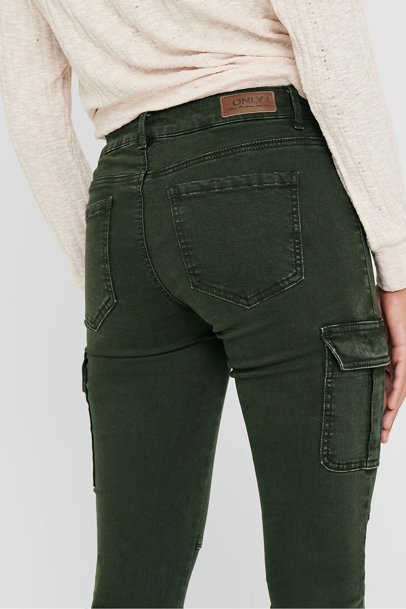 Only Pantal&oacute;n cargo slim fit verde