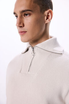 Springfield Suéter moda cuello cremallera café