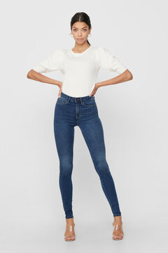 Springfield Jeans Skinny Tiro Alto azulado