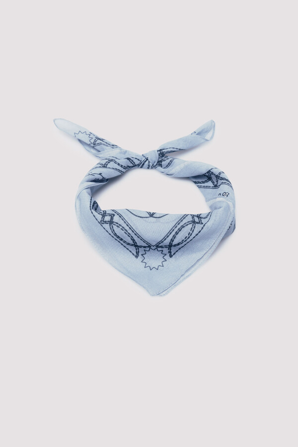 Springfield Pañuelo bandana chica cowboy caballo azul mezcla