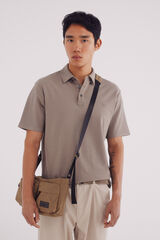 Springfield Polo piqué look vestido slim fit café